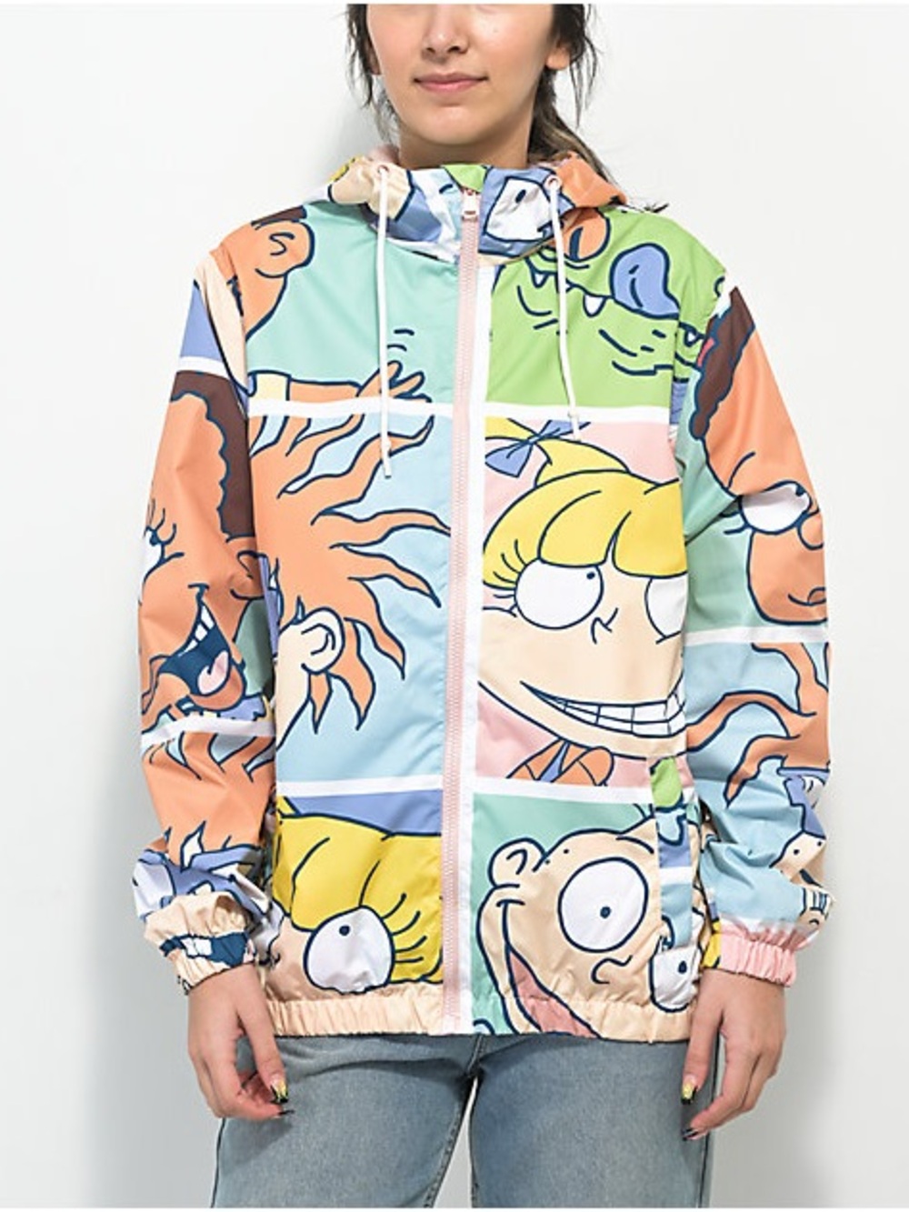 Members Only Rugrats Jacket Nickelodeon Y2K Cartoon Windbreaker Sz Small